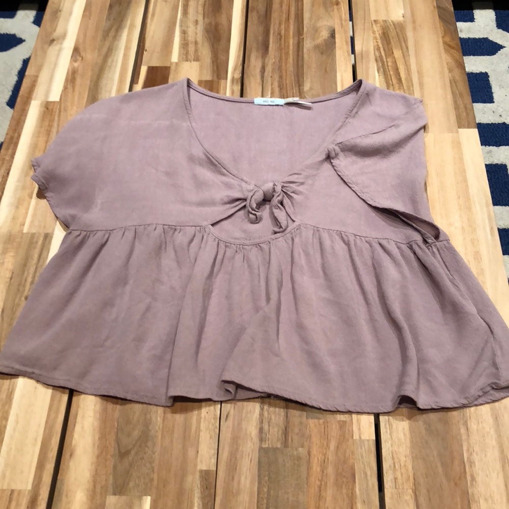 crop tied Kimchi Blue top